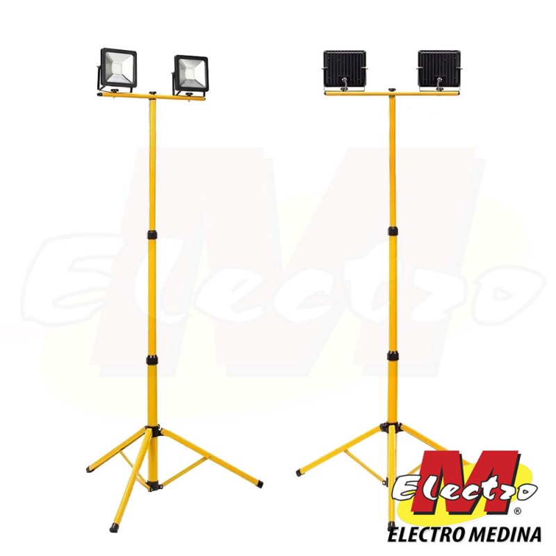 Trípode para 2 Proyectores LED extensible 70-175cm